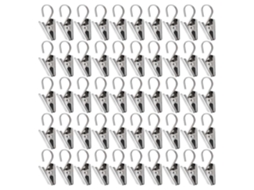 Conjunto De 50 Prendedores De Cortina Em Aço Inoxidável Com Gancho Para Decoração De Casa, Festas Ao Ar Livre E Fotos