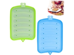 Conjunto de 2 Formas de Silicone para Cachorro-Quente, Molde Multifuncional para Alimentos como Salsichas, Chocolate e Bolos