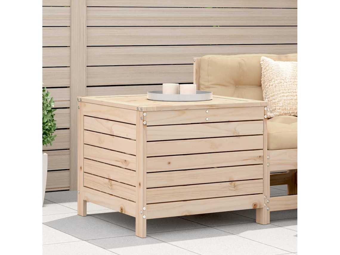 Vidaxl Apoio De Pés P/ Jardim 62x63,5x53,5 Cm Madeira De Pinho Maciça