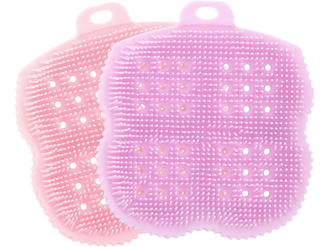 Escova Esfoliante Corporal De Silicone Homoyoyo 2 Peças, Escova De Banho Para Lavar E Limpar A Pele Delicada Remover