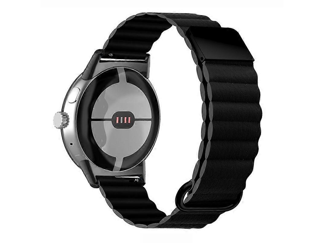 Pulseira De Couro Magnética Com Fecho Reverso Para Google Pixel Watch