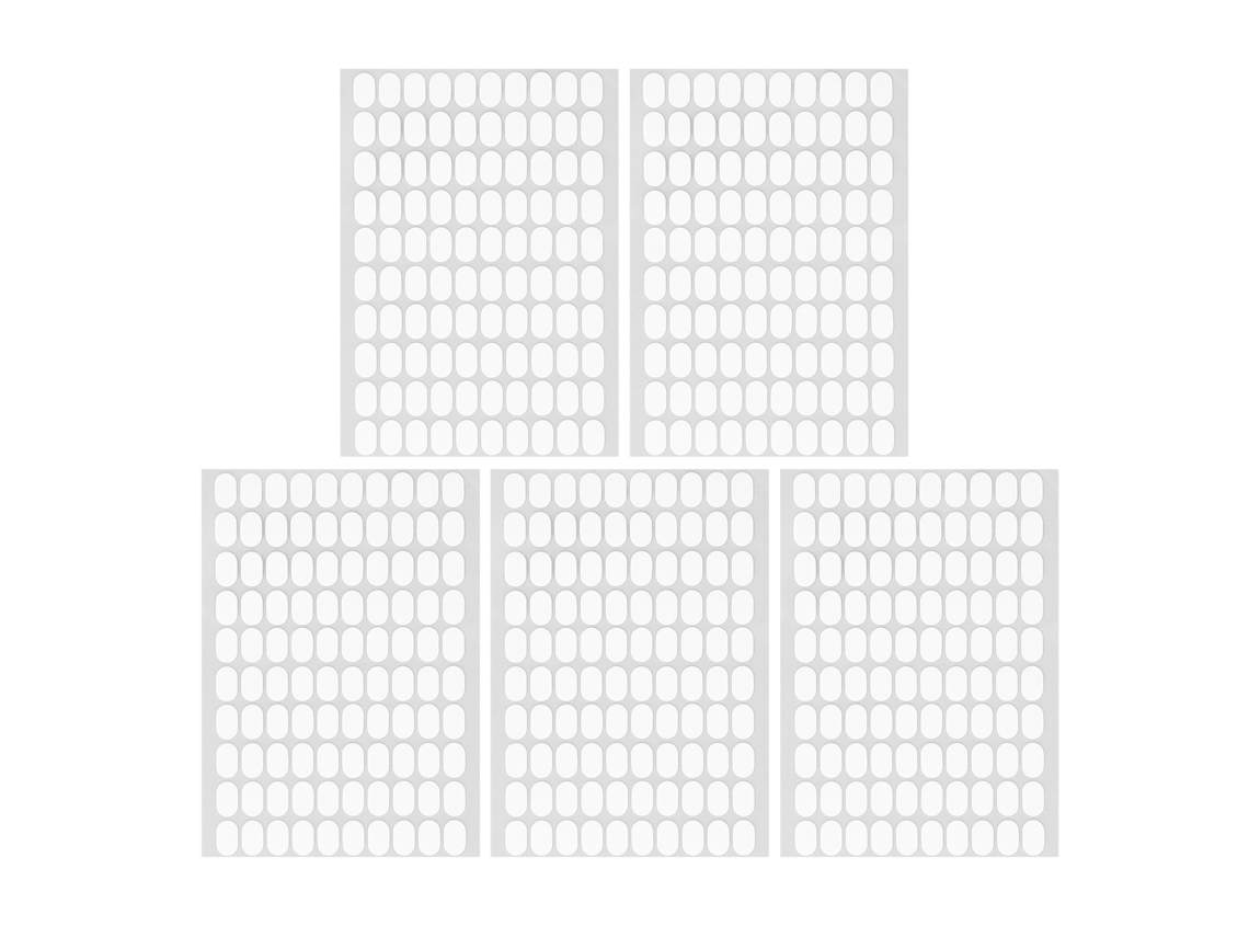 Fita adesiva dupla face resistente para unhas, 5 folhas, fita multiuso para salão de beleza e uso doméstico.