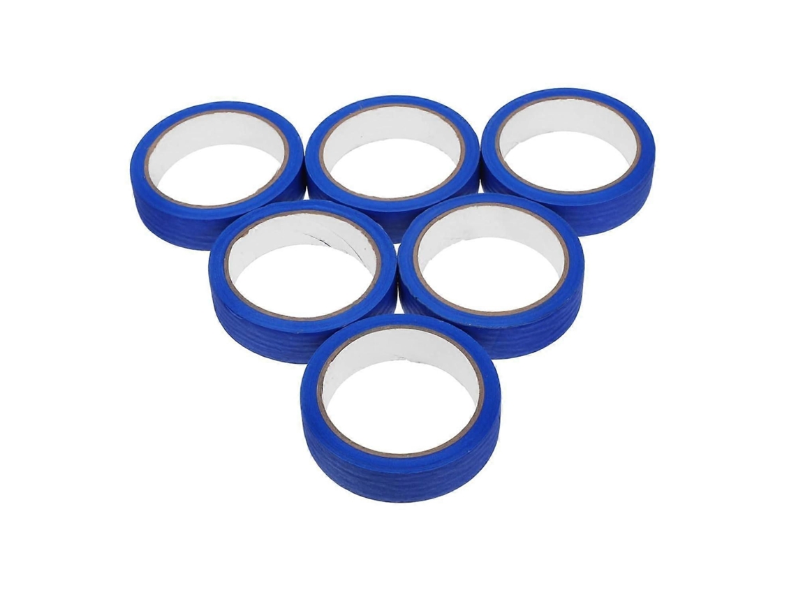 Fita Adesiva Azul para Pintura, Pacote com 6 Rolos, Larga e Resistente, com Adesivo, Textura Creponada. GOKOCO