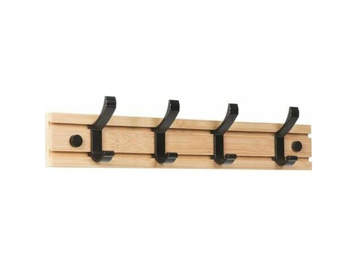 Rack de Parede com 4 Ganchos Removíveis para Casaco, Chapéu, Luvas, Gravata, Cachecol e Bolsa