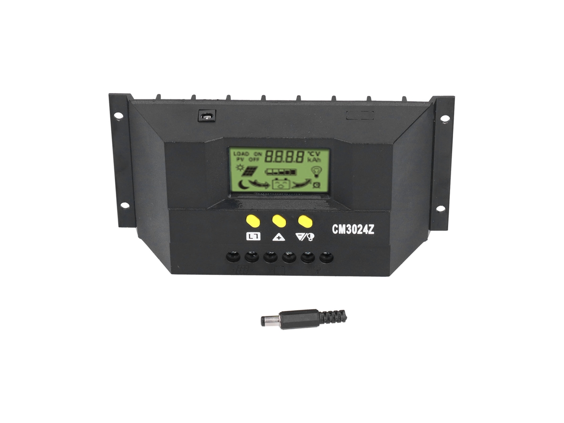Controlador de Carga Solar HKJ com LCD e Proteção Anti Retorno 10A USB