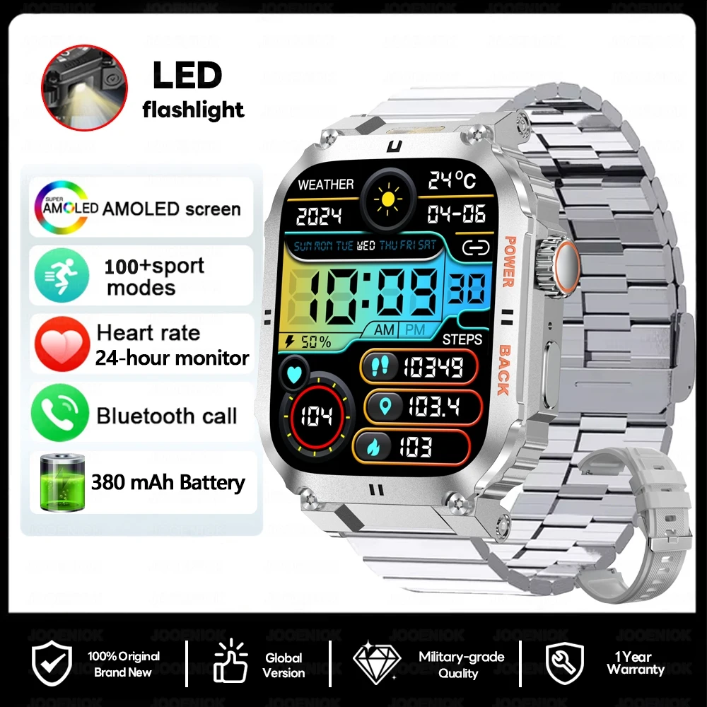 Smartwatch com Gps, Luz Led, Monitoramento de Saúde, Assistente de Voz com Ia e À Prova D'água. MDUG (yingang)