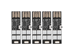 5 Peças Mini Luz USB RGB 7 Cores LED para TV, DC 5V S/MARCA