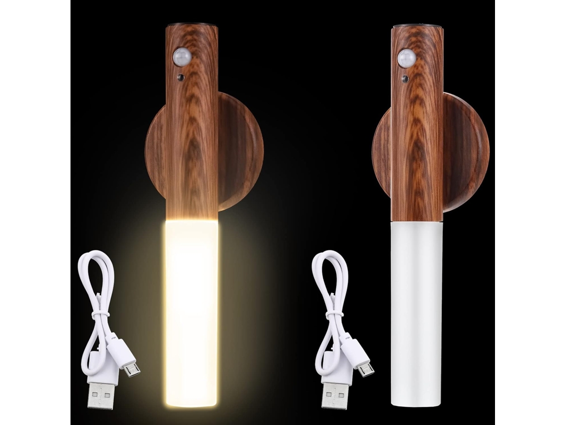 Lurelia Luminária De Parede Led Com Sensor De Movimento, Usb Recarregável, Magnética, 3300k Para Escadas