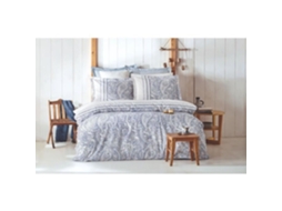 Conjunto de Cama - Capa de Edredom 220 x 240 + 2 Fronhas 60 x 60 em Algodão Reforçado - Azul