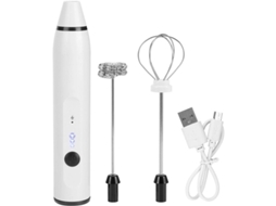 Batedor Elétrico Pequeno, Mini Espumador De Leite Portátil Com Carregamento Usb Para Café, Latte E Chocolate Quente (branco)