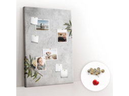 Painel De Cortiça Para Parede Concreto E Oliveiras Para O Escritório Espelharte (80x120 Cm)