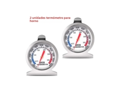 Termômetro para Forno Freezer e Churrasco MDUG, aço inoxidável, 2 peças
