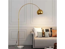 Luminária De Chão Padrão Para Sala Estar, Modelo Arco De 180cm 71, Com Altura Ajustável E 3 Temperaturas De Cor, Design
