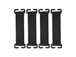 2026 4 peças de alças Molle para mochila pretas com velcro de nylon adesivo resistente para viagens e livros.