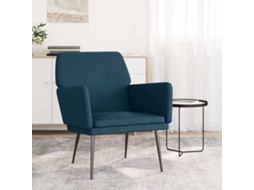 Vidaxl Cadeira C/ Apoio De Braços 62x79x79 Cm Veludo Azul