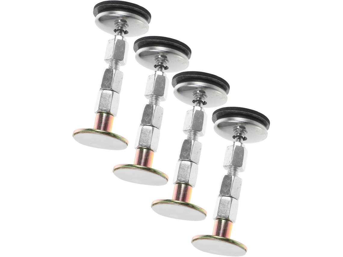 Conjunto de 4 Fixadores Mesa Cabeceira em Metal, Feitos Aço Inoxidável e Eva, com Espaçadores CHABERLU