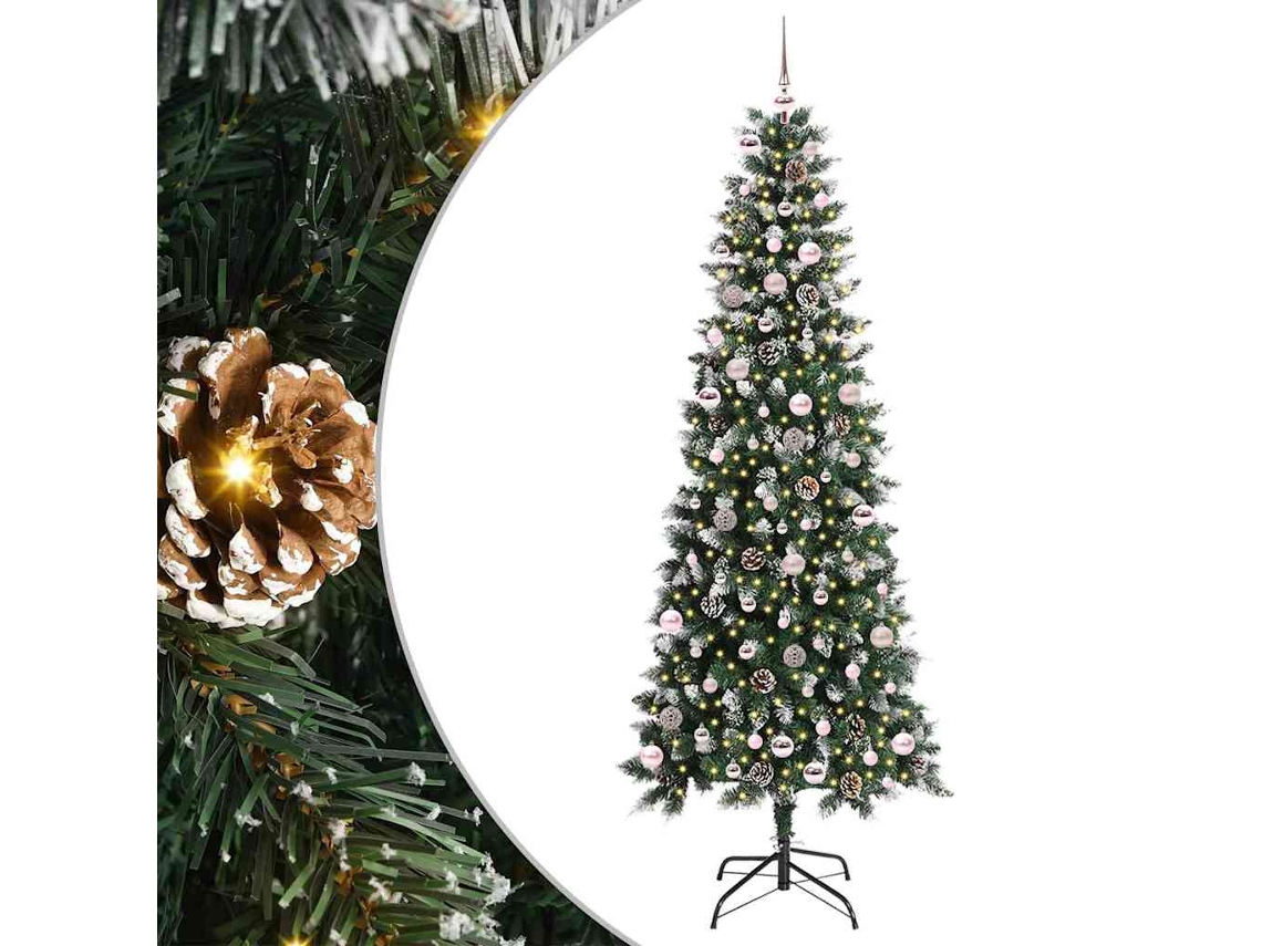 Conjunto 1 Árvore De Natal Artificial Vidaxl Verde Pvc (240 Cm)