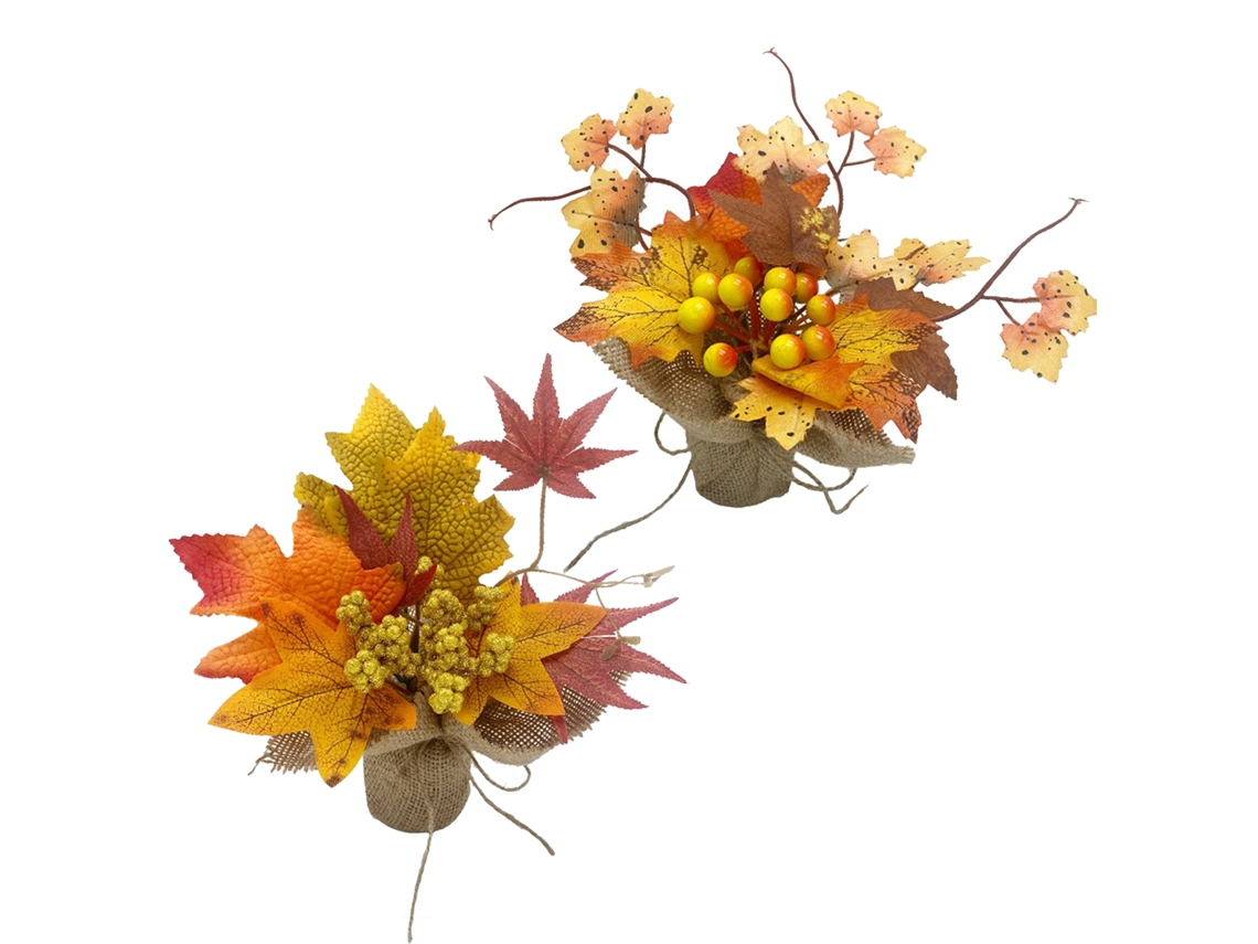 Mini Árvore Maple com Frutos Laranja e Dourados LAXISCREED