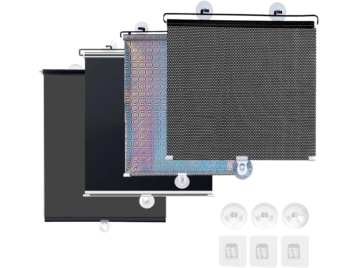 Cortina De Rolo Com Ventosas, Proteção Solar, Isolamento Térmico, Escurecimento Total Para Interiores
