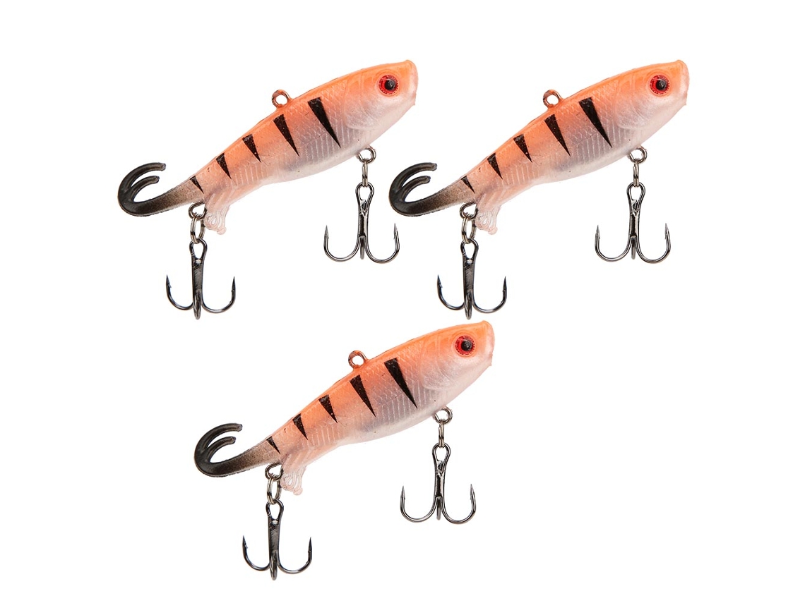 Isca De Pesca De Gelo Com Cauda Dupla Lifelike