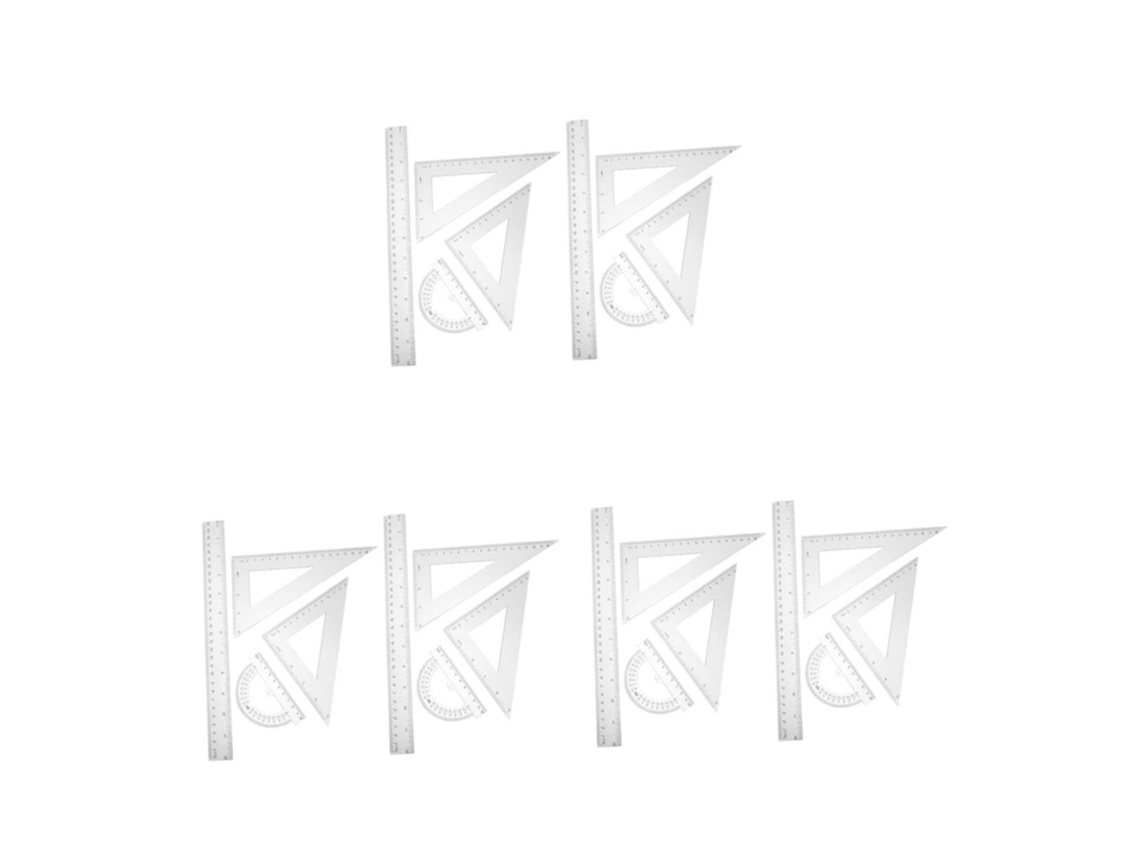 Conjunto De 6 Peças De Réguas Triangulares Angoily: Régua Triangular