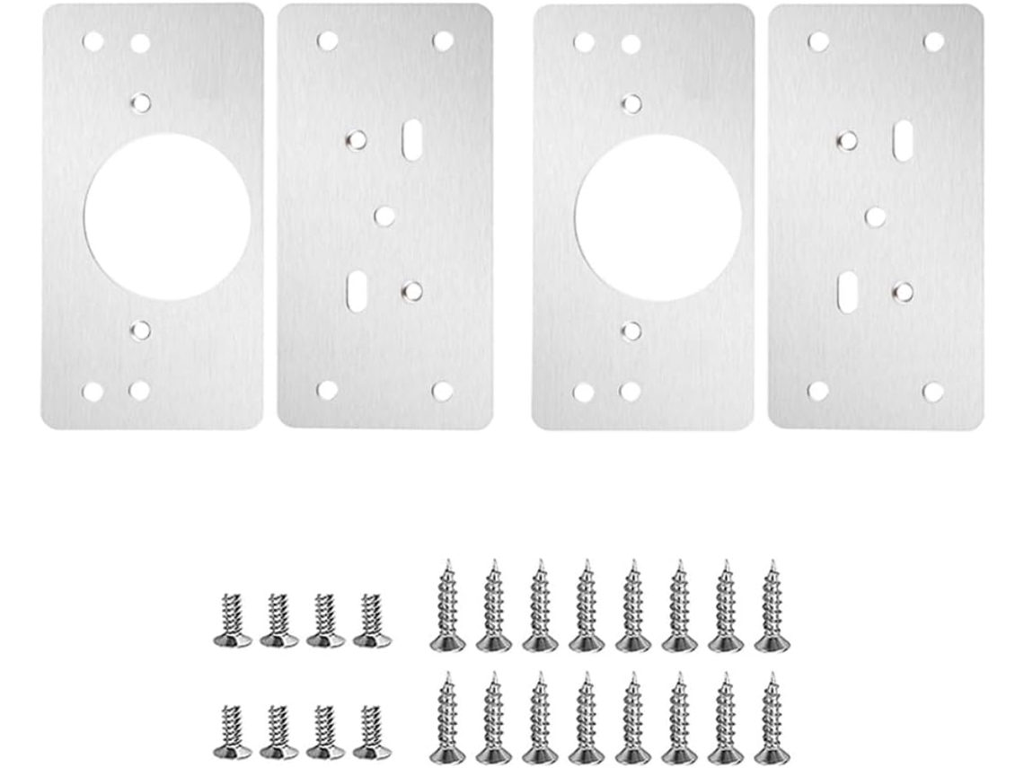 Ukcoco Conjunto De 10-placas Reparo Dobradiças Em Aço Inoxidável Com Parafusos, Kit De Reparo Dobradiças Metal Para