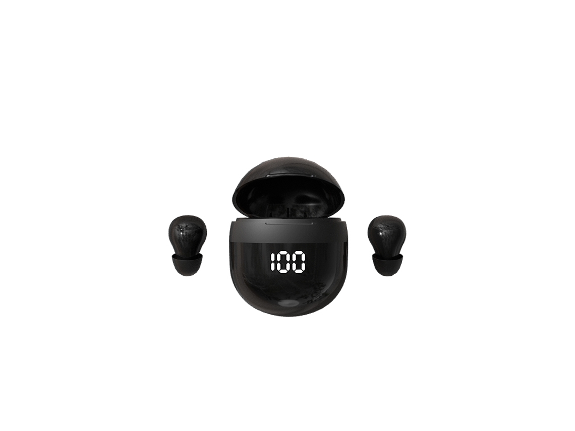 Fones de Ouvido Bluetooth MDUG com Cancelamento de Ruído Ativo, Graves Potentes, Design Sem Fio (bege)