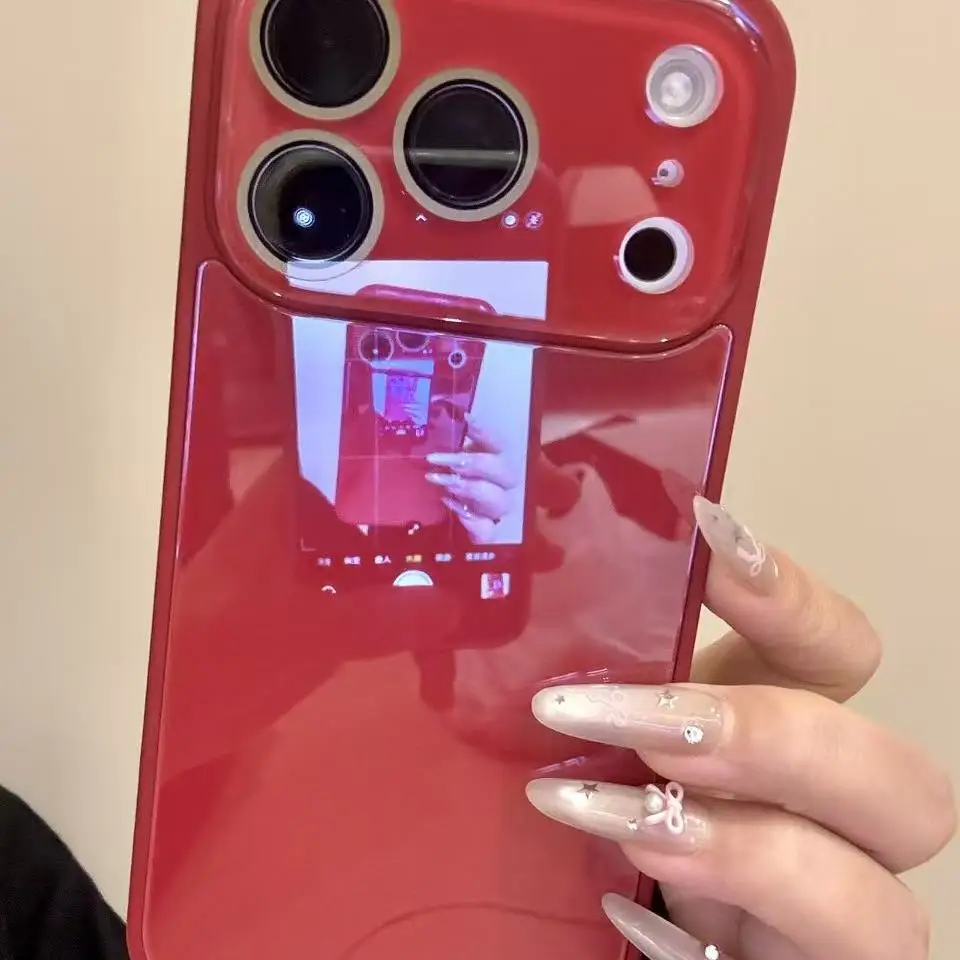 Capa De Câmera Em Vidro Temperado (vermelho Para Iphone 12) Com Moldura Resistente A Impactos.