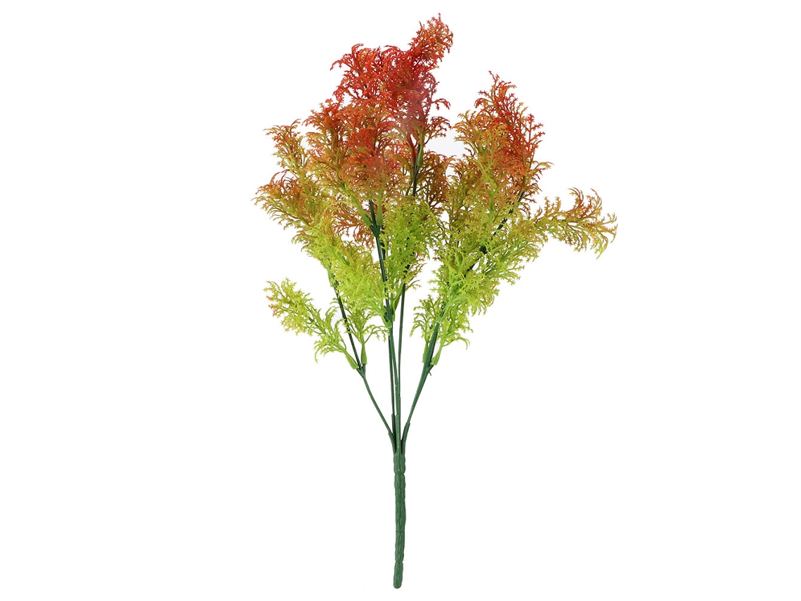 Folhas artificiais, algas plásticas, planta simulada, decoração de casa, jardim, alga laranja | S/MARCA