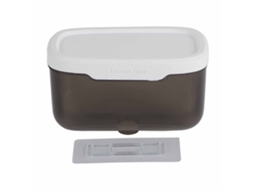 Caixa de Papel Higiênico Parede Banheiro Plástico Preto 22x13x13cm
