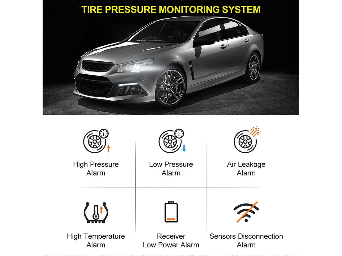 Tpms Sem Fio Para Suv Com Energia Solar E 4 Sensores Olysi Shop
