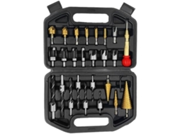 Conjunto De 26 Brocas Aço Rápido Com Punção Central, Piramidais,