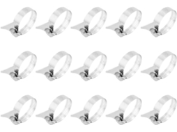 Abraçadeira Borboleta em Aço Inoxidável 304, faixa de 21 a 44 mm, pacote com 15 CHABERLU