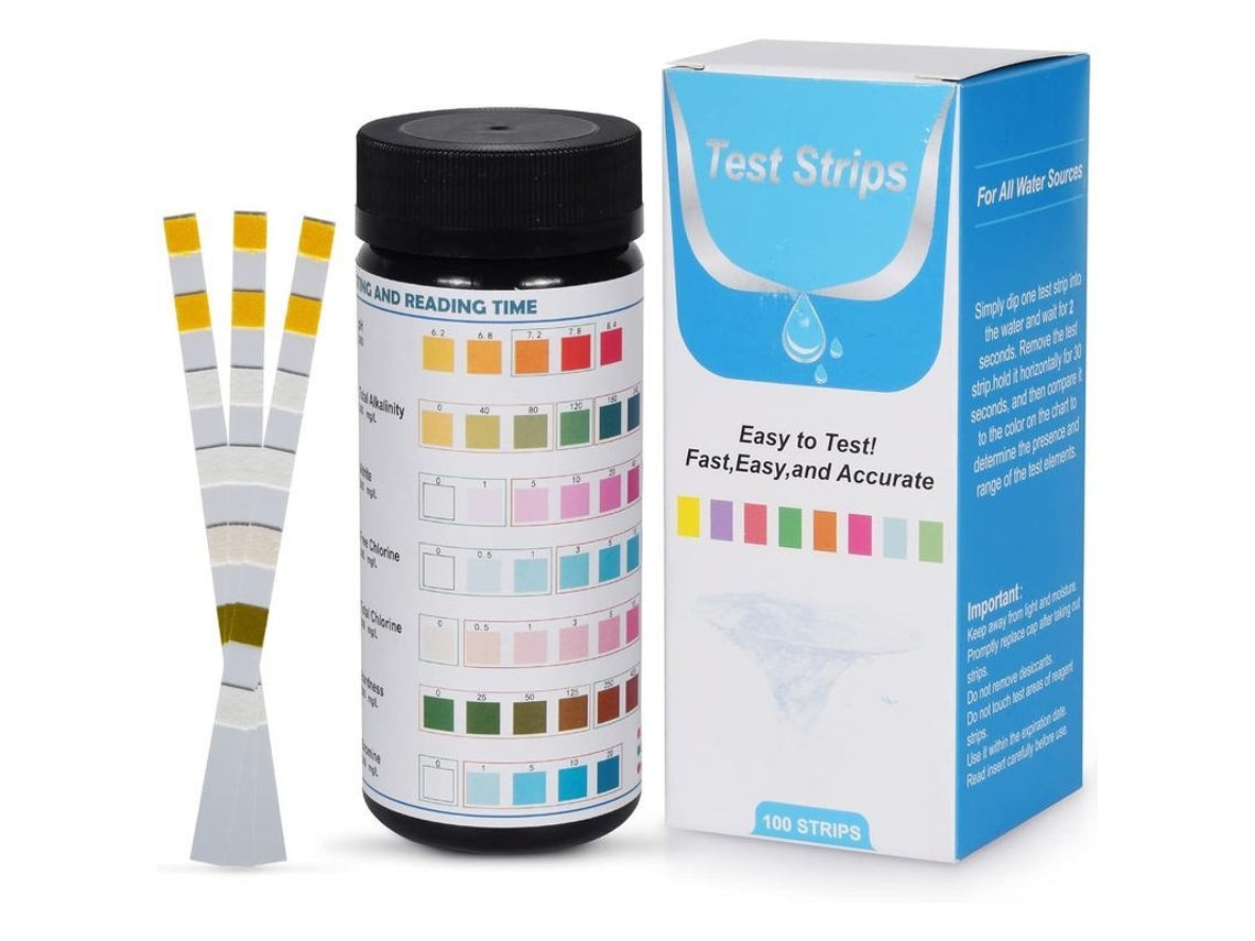 Tiras De Teste Para Piscina, 7 Em 1, 100 Pacotes, Para Água De Piscina, Spa, Aquário E Outros