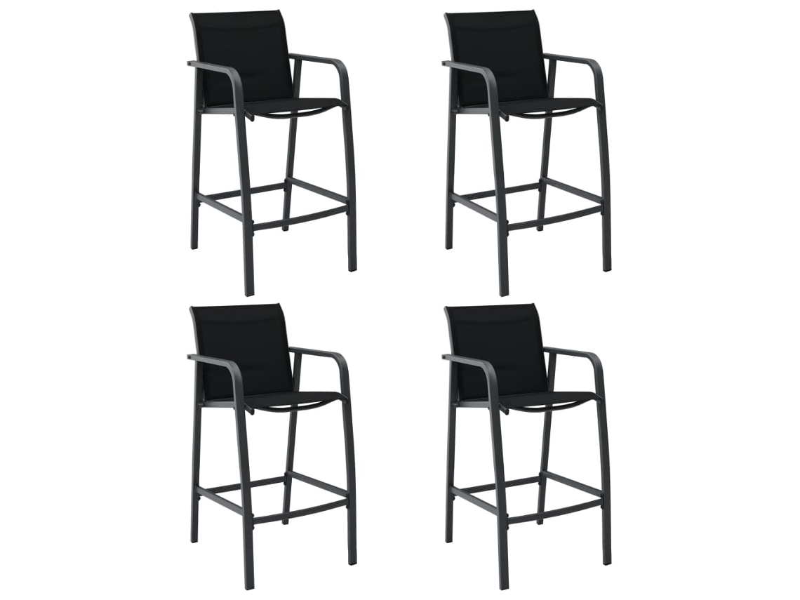 Garden Bar Chair, Garden Bar Chairs Vidaxl Preto Tecido (n/a)