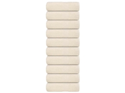 Vidaxl Toalhas De Bidé Frogn 10 Pcs 30x50 Cm 360 G/m² Creme