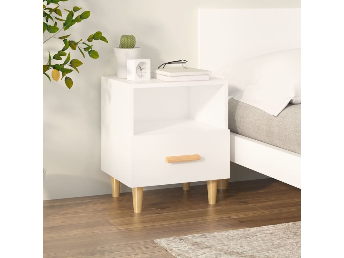 Vidaxl Mesa De Cabeceira 40x35x47 Cm Branco