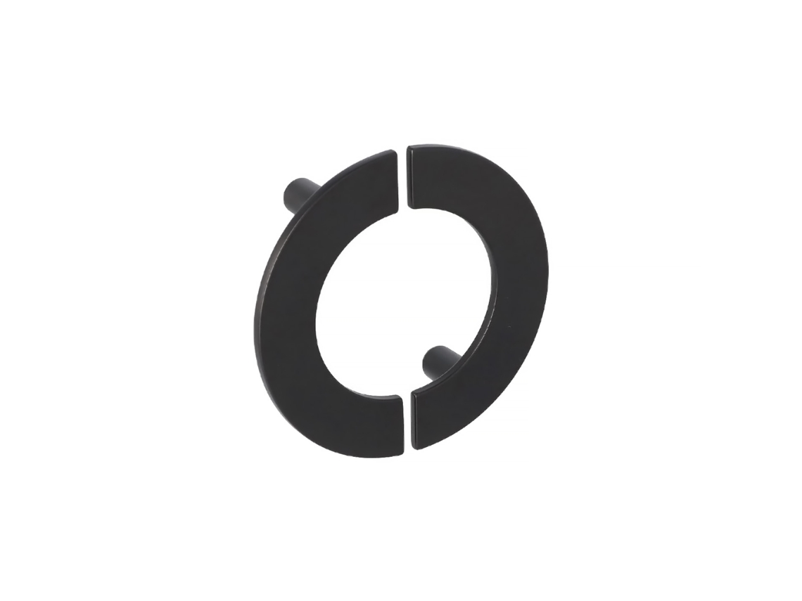 Conjunto de 6 Puxadores em Zamac com 68mm de centro, verniz preto HARDWAREXCHANGE