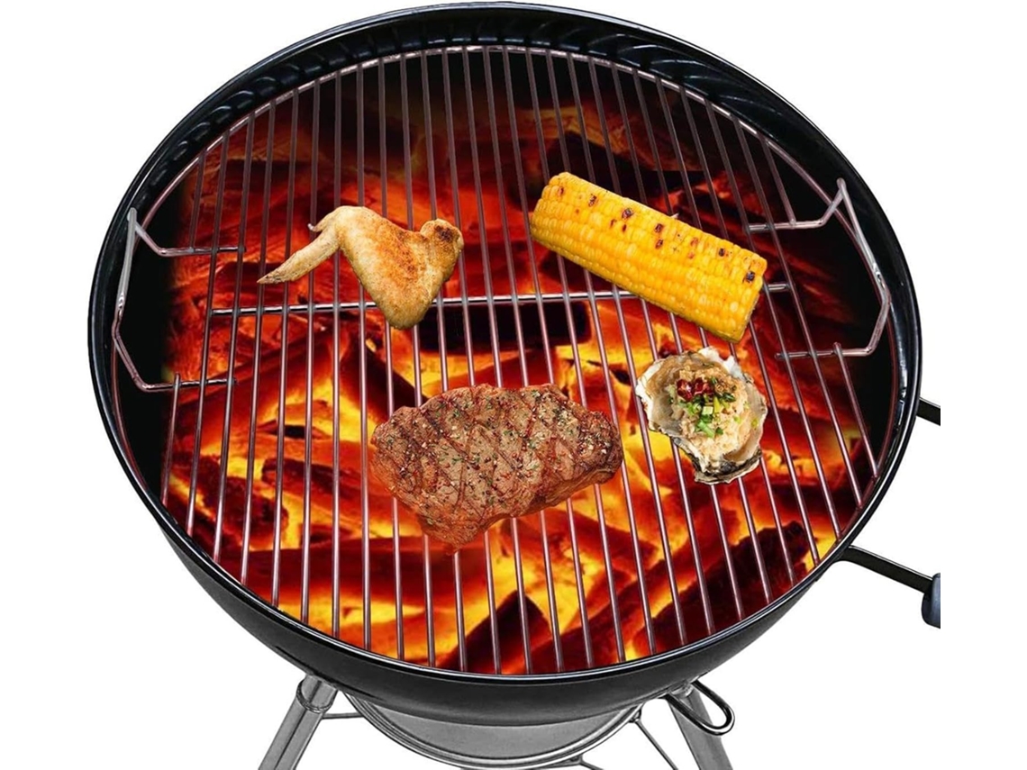 Grelha De Metal Para Churrasco, Redonda, Em Aço Inoxidável, Versátil Para Grelhar, Fazer Churrasco, Gokoco