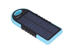 Bateria Solar Sem Fio Power Bank 10000mah 18w Usb Type C Qc 3.0 Pd Carregador Portátil Rápido Azul