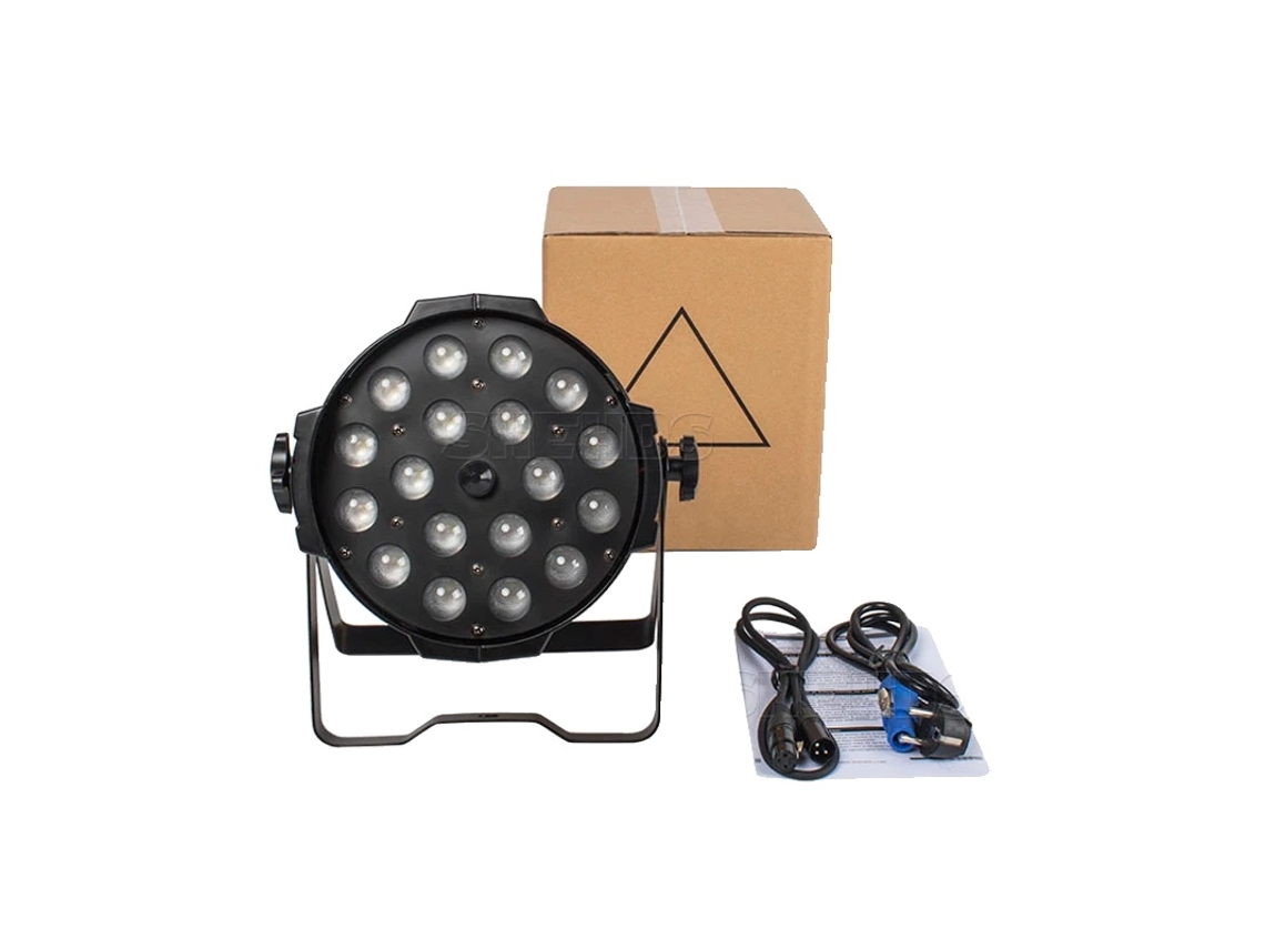 Led Zoom Par Light, Rgbwauv Color Mixing, 12 Dmx Channels,2pcs 18x18w,eu Plug Oem