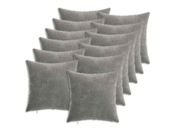 Vidaxl Capa Almofada 12 Unid. Heerlen Cinzento-escuro 40 X 40 Cm