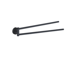 23231400200 Toalheiro duplo Eros preto fosco GEDY