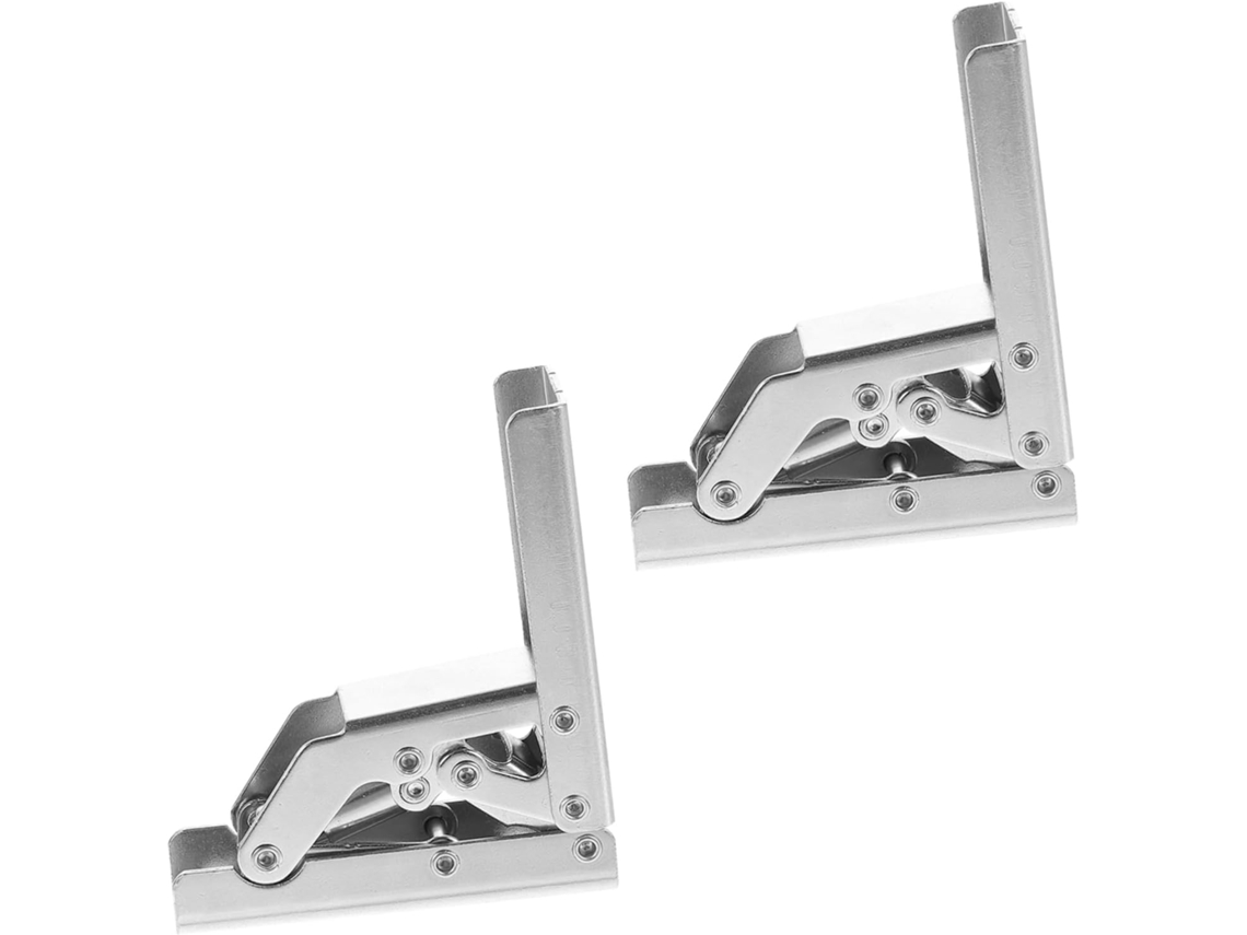 2 Peças De Suporte Dobradiça Dobrável Para Prateleira, Oculta Móveis,