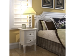 Maison Exclusive - Mesa De Cabeceira Com 2 Gavetas Mdf Branco