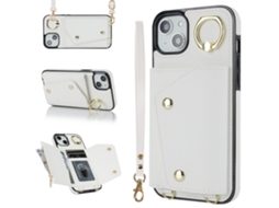 Capa Para Iphone 14 Plus Pele Sintética Branco