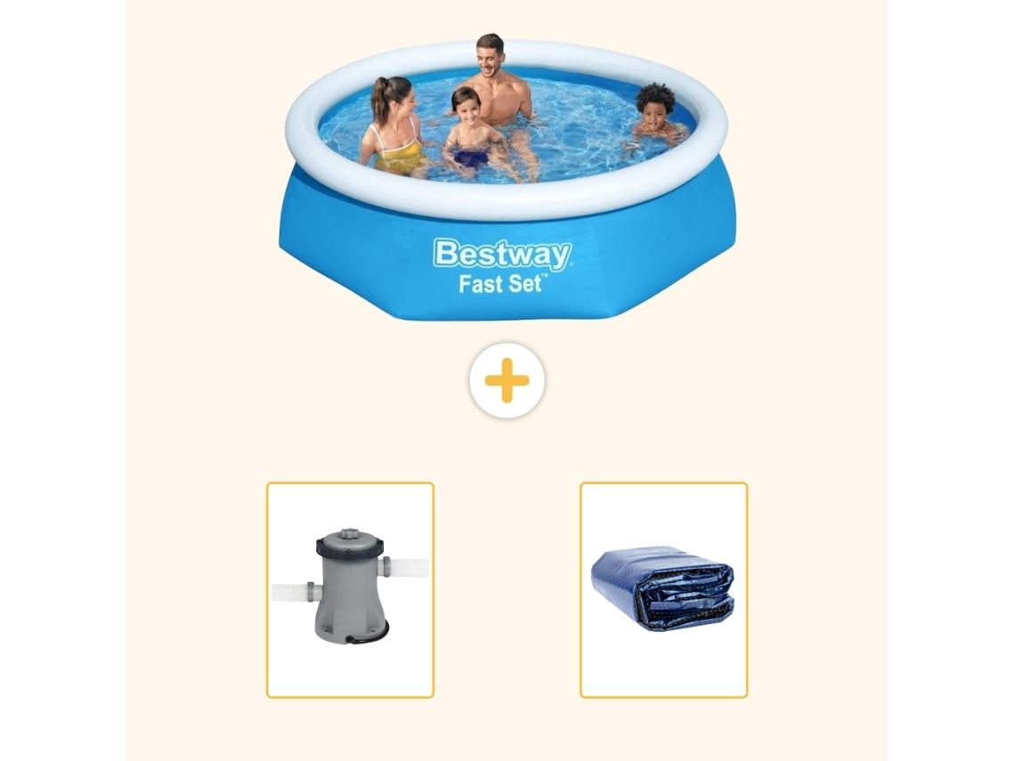 Bestway Piscina Bestway Fast Set Redonda - 244x61 Cm - 3-peças S22268