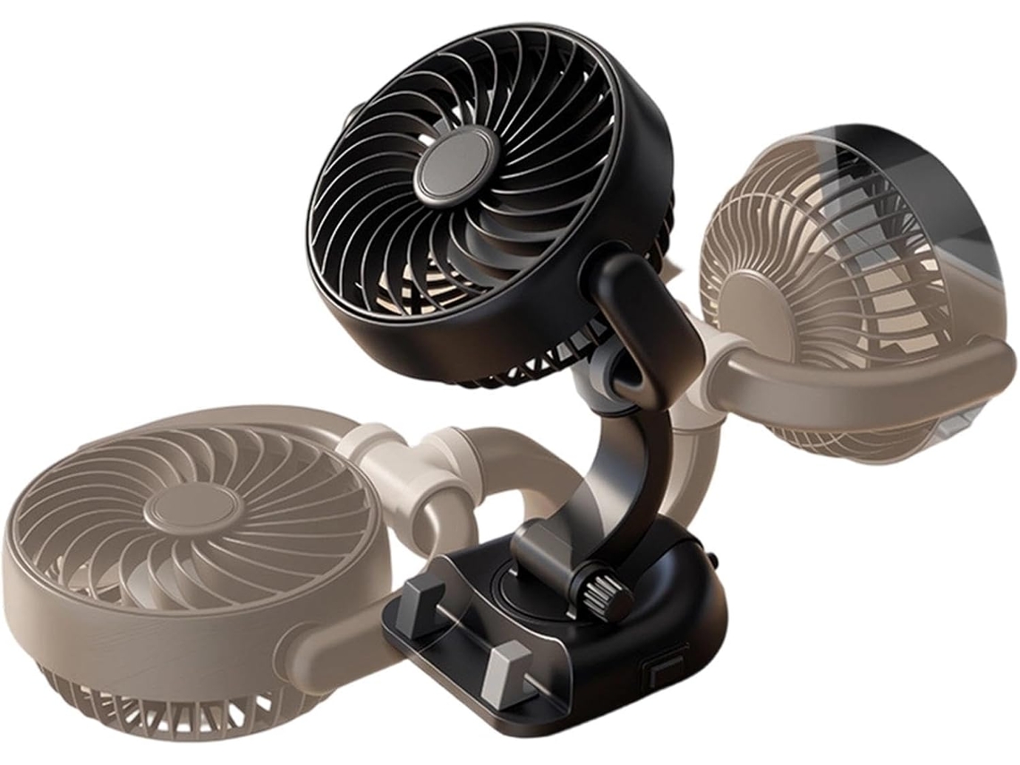 Ventilador Portátil Com Rotação Automática De 160°