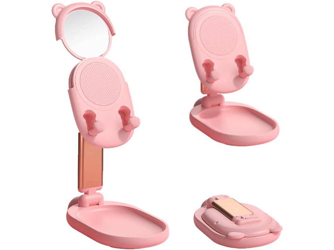 Suporte Portátil Para Celular Com Espelho Para Maquiagem.