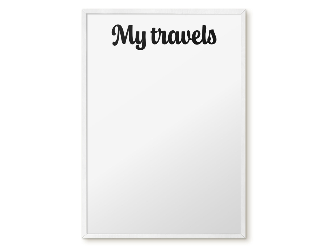 Magnetic Wall Board My Travels For The Office Espelharte (50x70 Cm)